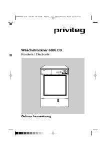 Bedienungsanleitung Privileg 6806 CD Trockner