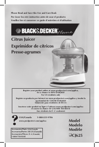 Handleiding Black and Decker CJ625 Citruspers