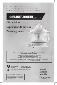 Handleiding Black and Decker CJ600W Citruspers
