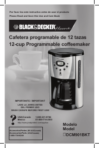 Handleiding Black and Decker DCM901BKT Koffiezetapparaat