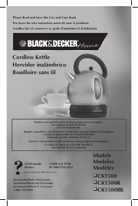 Manual Black and Decker CK1500 Kettle