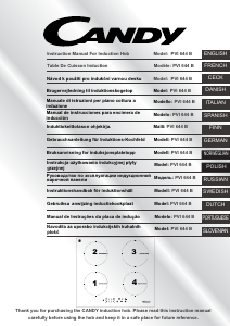 Bedienungsanleitung Candy PVI644B Kochfeld