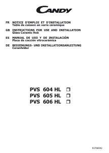 Manual Candy PVS605HLX Hob