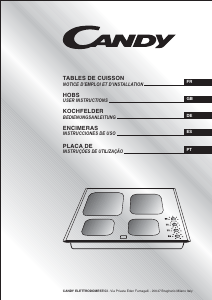 Manual Candy PVD742X Hob