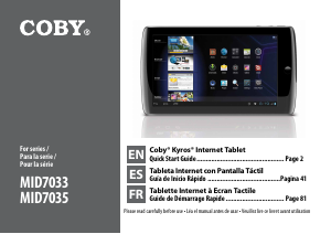 Handleiding Coby MID7035 Tablet