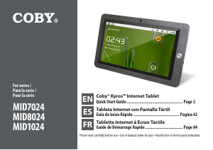 Bruksanvisning Coby MID7024 Tablet
