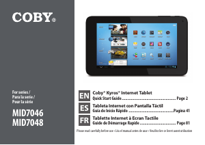Bruksanvisning Coby MID7046 Tablet