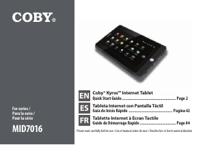 Handleiding Coby MID7016 Tablet