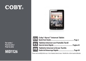 Handleiding Coby MID1126 Tablet