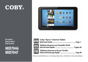 Manual Coby MID7047 Tablet