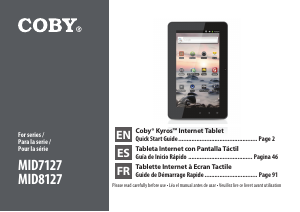 Bruksanvisning Coby MID7127 Tablet
