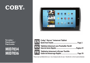 Handleiding Coby MID7036 Tablet