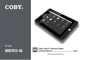Bruksanvisning Coby MID7015-4G Tablet