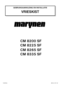 Handleiding Marijnen CM 8265 SF Vriezer