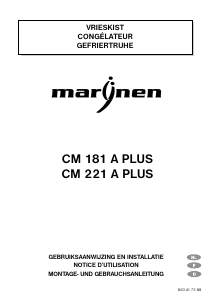 Handleiding Marijnen CM 221 A PLUS Vriezer