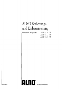 Handleiding ALNO AKE 8317 IW Koelkast