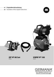 Manual Germania HWW VF 100 Garden Pump
