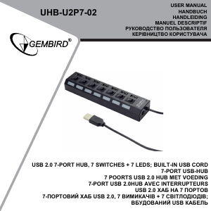 Manuál Gembird UHB-U2P7-02 Rozbočovač USB