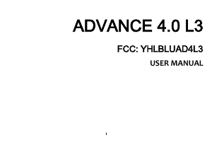 Handleiding BLU Advance 4.0 L3 Mobiele telefoon