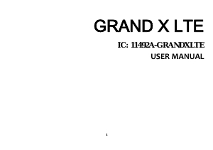 Manual BLU Grand X LTE Mobile Phone