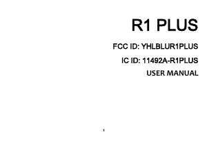 Manual BLU R1 PLUS Mobile Phone
