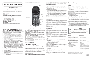 Manual de uso Black and Decker DCM100R Máquina de café