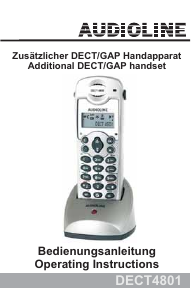 Bedienungsanleitung Audioline DECT 4801 Schnurlose telefon