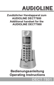 Bruksanvisning Audioline DECT 7801 Trådlös telefon