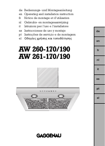Manuale Gaggenau AW261190 Cappa da cucina