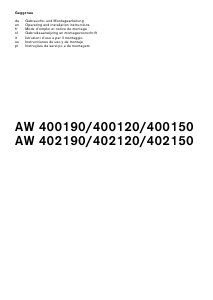 Manuale Gaggenau AW402150 Cappa da cucina
