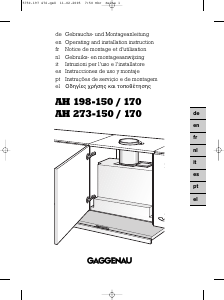 Manuale Gaggenau AH273150 Cappa da cucina