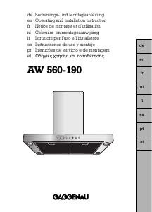 Manual Gaggenau AW560190 Exaustor