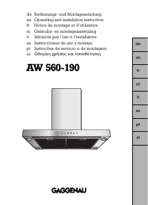 Manuale Gaggenau AW560190 Cappa da cucina