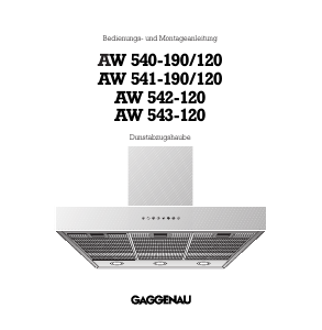Bedienungsanleitung Gaggenau AW542190 Dunstabzugshaube