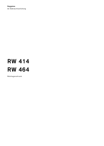 Bedienungsanleitung Gaggenau RW464361 Weinklimaschrank