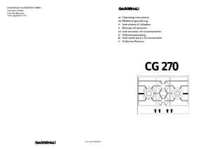 Kullanım kılavuzu Gaggenau CG270210 Ocak