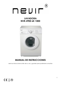 Bruksanvisning Nevir NVR-4900 6K1000 Tvättmaskin