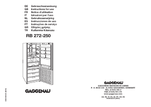 Kullanım kılavuzu Gaggenau RB272250 Donduruculu buzdolabı