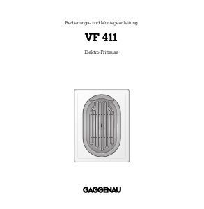 Bedienungsanleitung Gaggenau VF411 Fritteuse