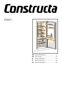 Manual Constructa CK841EF30 Refrigerator