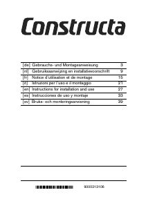 Mode d’emploi Constructa CD99350 Hotte aspirante