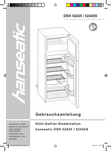 Bedienungsanleitung Hanseatic DSH-52425 Kühl-gefrierkombination