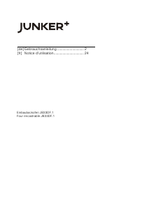 Mode d’emploi Junker JB33DF51 Four