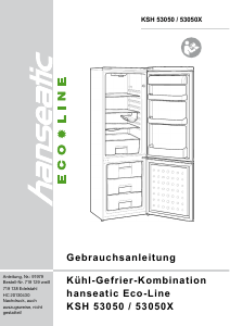 Bedienungsanleitung Hanseatic KSH-53050X Kühl-gefrierkombination