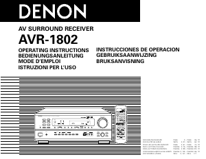 Bedienungsanleitung Denon AVR-1802 Receiver