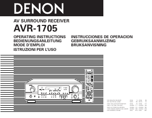 Bedienungsanleitung Denon AVR-1705 Receiver