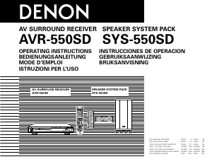 Bedienungsanleitung Denon AVR-550SD Receiver