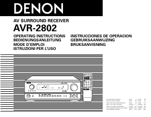 Bedienungsanleitung Denon AVR-2802 Receiver
