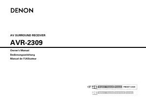 Bedienungsanleitung Denon AVR-2309 Receiver