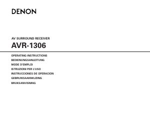 Manual Denon AVR-1306 Receiver